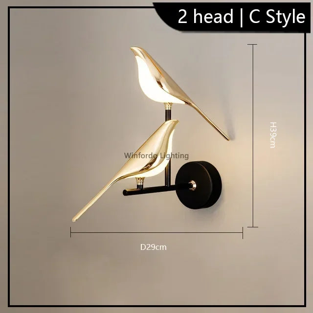 Led chandelier bird art loft original design decoration - vue 11 sur 18