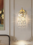 Elegant crystal LED wall light for interiors