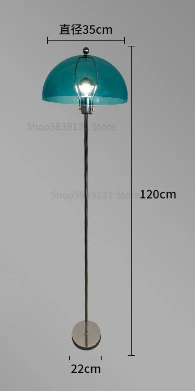 Retro LED floor lamp in acrylic with colourful nordic lampshade - vue 12 sur 22
