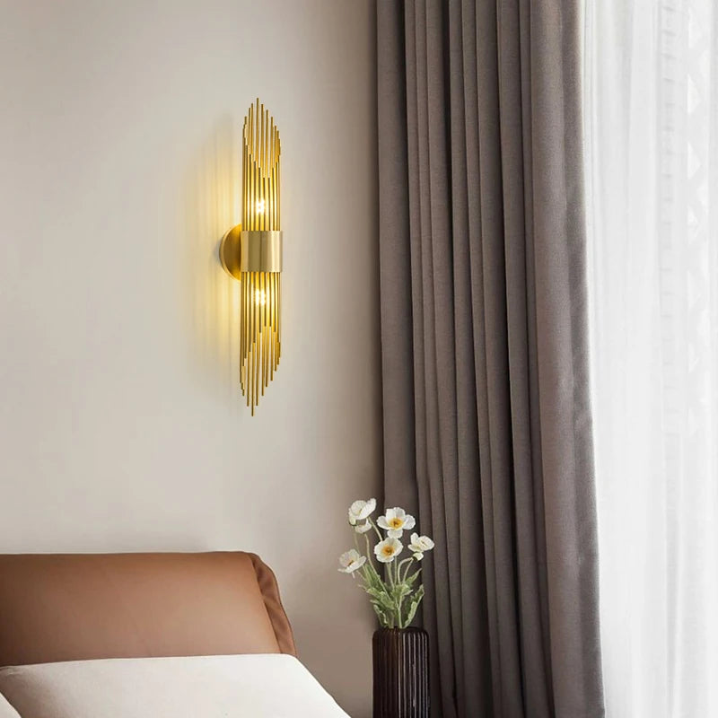 Retro copper wall light with luxurious style for interiors