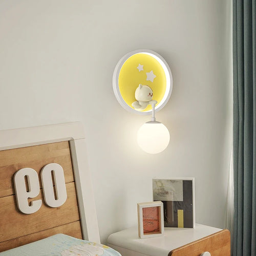 Romantic animal decorative wall light for children - vue 6 sur 9