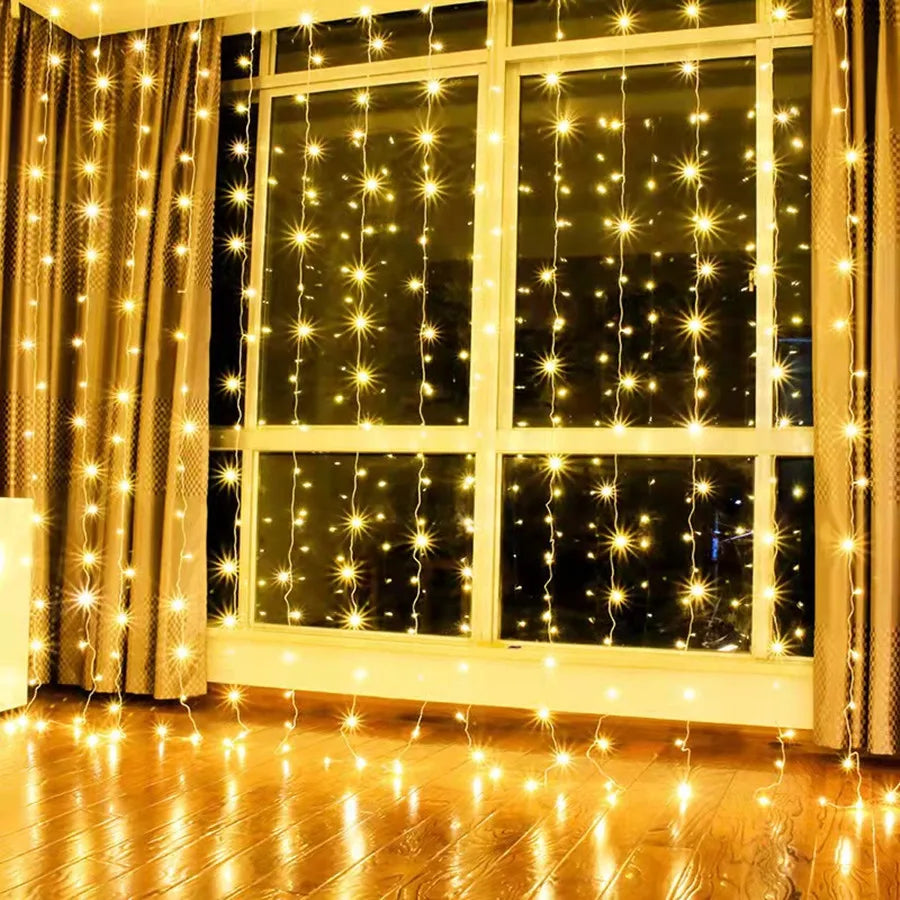LED icicle curtain fairy lights for parties and weddings