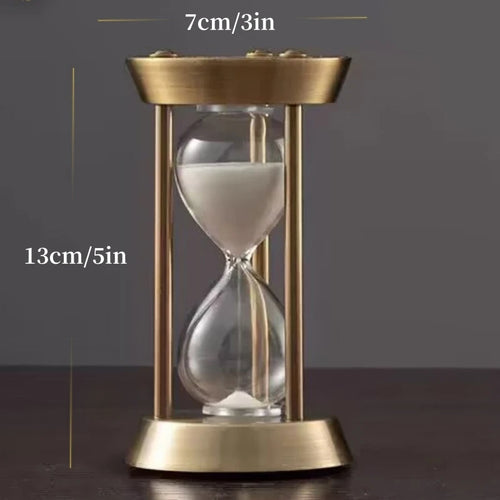 classic retro metal hourglass for decoration and alarm