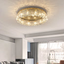 lustre en cristal moderne doré argenté à led pour décoration intérieure