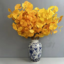 Artificial ginkgo decorative plant with three branches for outdoor use