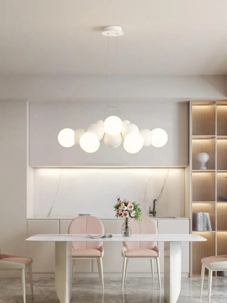 Modern iron LED chandelier for interior decoration - vue 3 sur 12