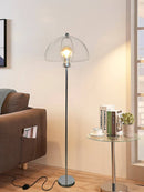 Retro LED floor lamp in acrylic with colourful nordic lampshade