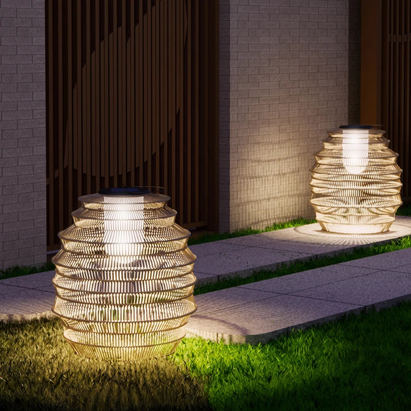 Portable waterproof solar outdoor floor lamp for garden and terrace