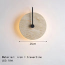 Japanese yellow travertine LED wall light for hotel and home decor