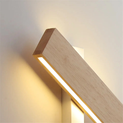 Modern indoor decorative wooden LED wall light - vue 5 sur 9