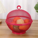 Mesh fruit basket with stainless steel anti-fly lid