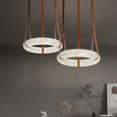 Luxury circular marble LED pendant chandelier