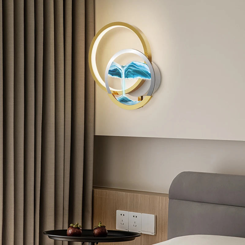 Creative full spectrum moving sand wall light new collection