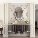 Decorative oval teardrop-shaped mirror for interiors