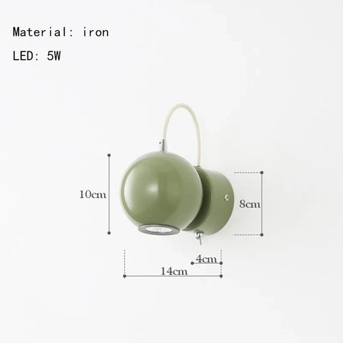Magnetic movable wall light with switch - vue 8 sur 9