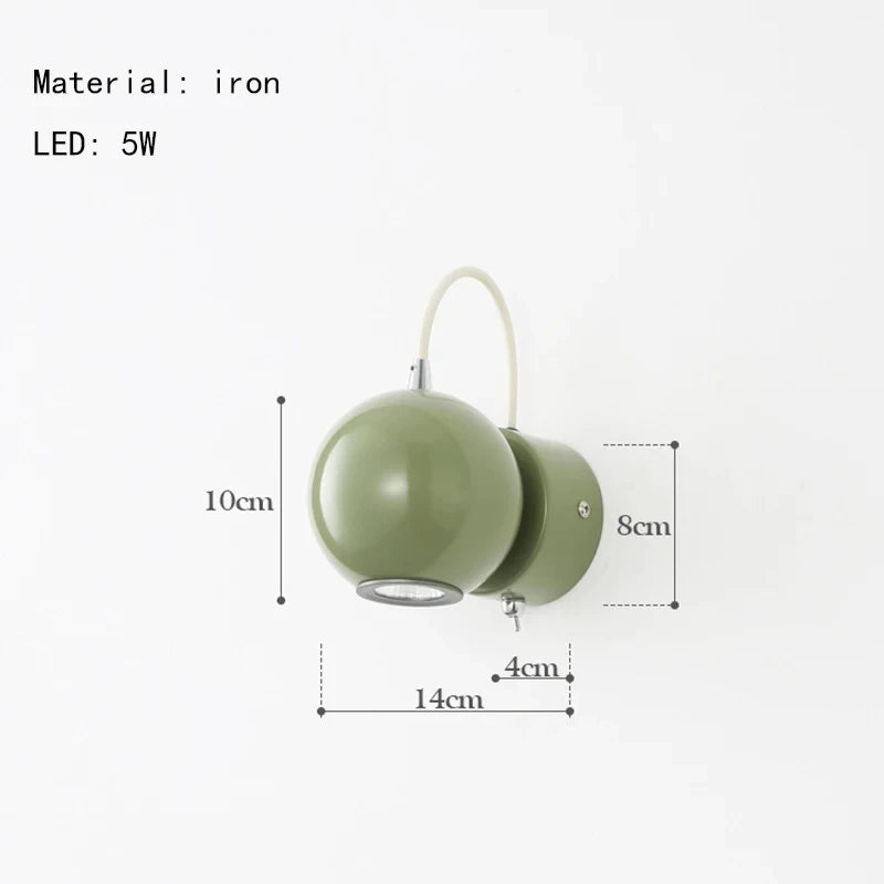 Magnetic movable wall light with switch - vue 8 sur 9