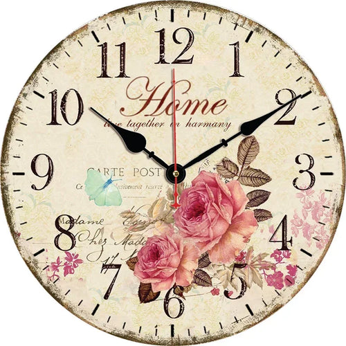 retro silent wall clock for modern home decor - vue 13 sur 19