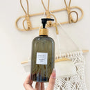 refillable pump bottle for shampoo and shower gel