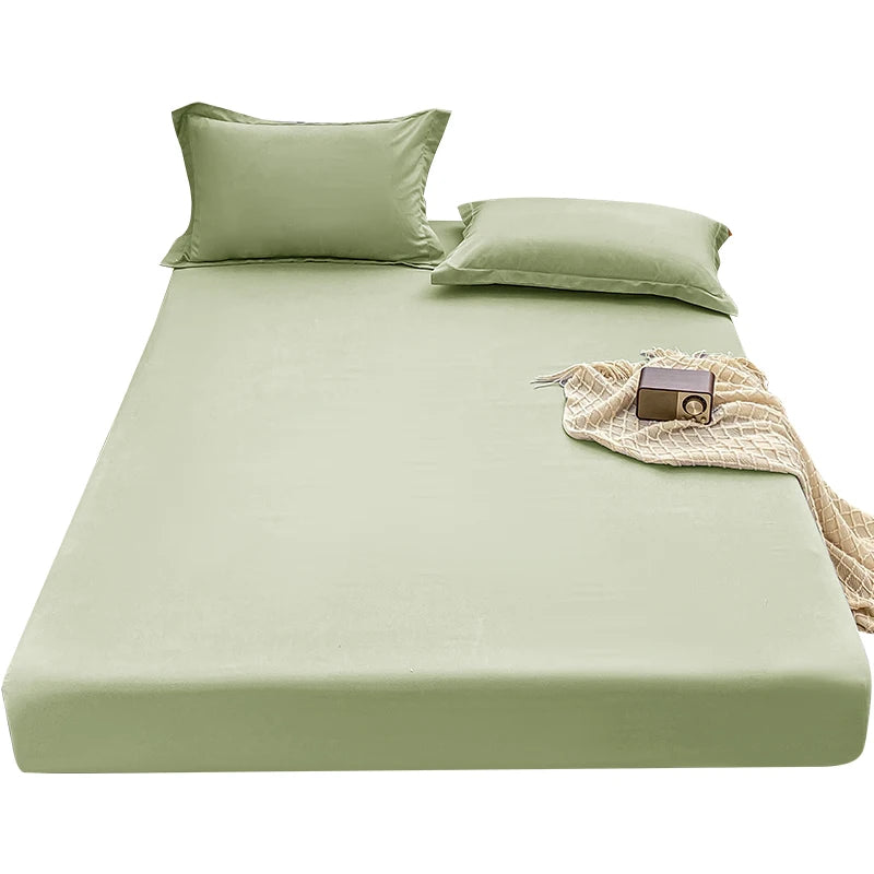 Premium Solid Color Brushed Fitted Sheet,Ultra-Soft Sateen Weave for Cozy Nights - Hypoallergenic and Easy Care Bedding - vue 11 sur 13