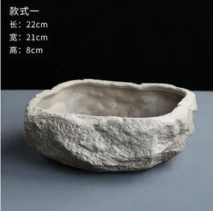 Ceramic Rock Mud Imitation Stone Tea Washing Pen Wash Tea Cups, Household Tea Set Accessories, Extra Large Basin