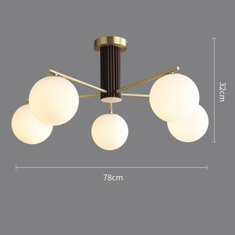 Japanese style copper chandelier in retro medieval design for elegant interiors