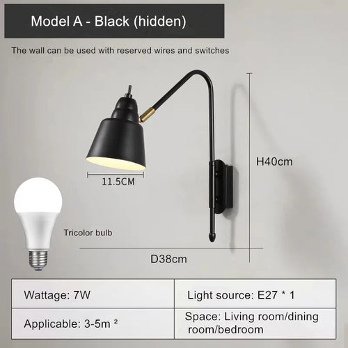 modern wall light with swing arm for elegant interior - vue 15 sur 17