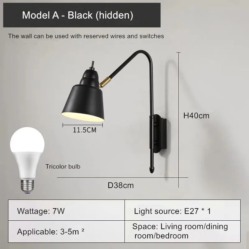 modern wall light with swing arm for elegant interior - vue 14 sur 17