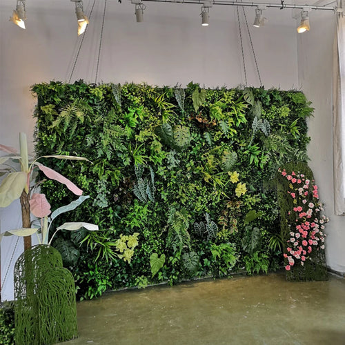 Reusable artificial plant wall for garden decoration and UV protection - vue 3 sur 9