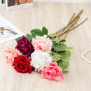 Realistic artificial rose branch for decoration and photography