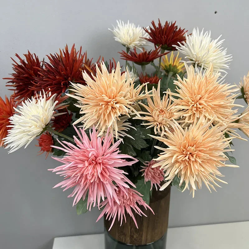 Artificial chrysanthemum plant realistic touch commercial decoration - vue 5 sur 12