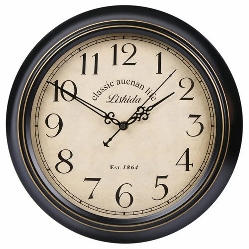 silent vintage wall clock classic metal design - vue 20 sur 26