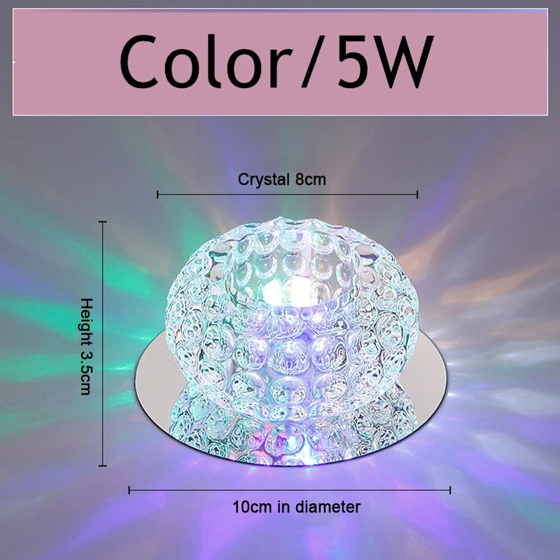Modern crystal LED ceiling light