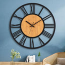 large 3d nordic retro roman numerals decorative silent wall clock