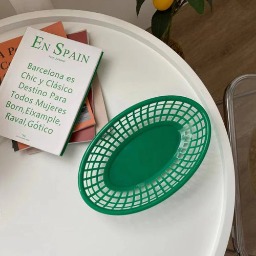 panier ovale en plastique pour nourriture et rangement décoratif - vue 14 sur 13