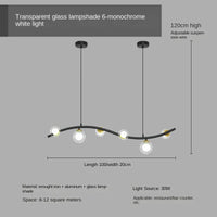 Modern nordic black glass chandelier for restaurant and bar