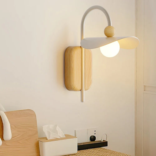 applique murale nordique en bois led pour bureau restaurant - vue 2 sur 7