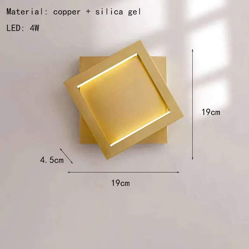 Modern adjustable brass wall light for decoration