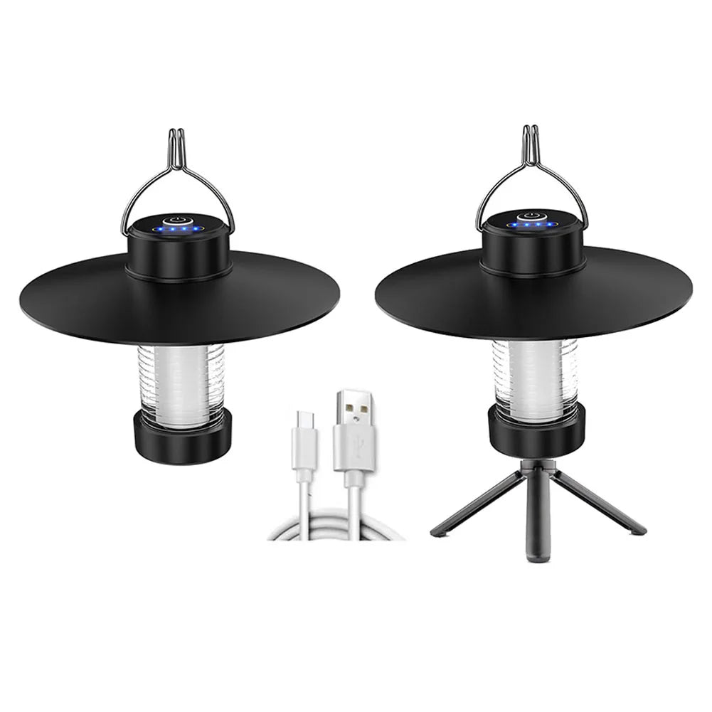 Magnetic LED camping lamp portable rechargeable emergency light - vue 4 sur 6
