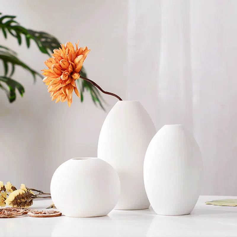 modern ceramic vase for dried flowers handmade decoration