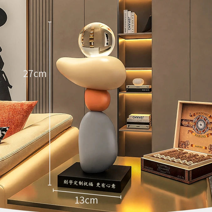 Stone table lamp for a relaxing and decorative atmosphere
