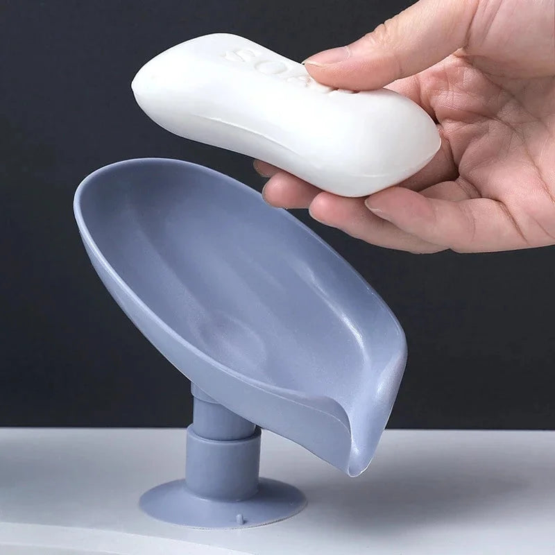 leaf-shaped soap box for bathroom - vue 3 sur 7