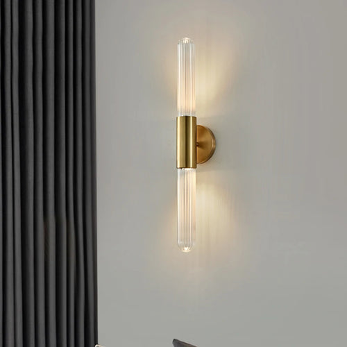Modern glass wall light minimalist metal lighting - vue 2 sur 8