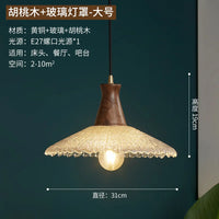 Glass and copper pendant light for a Nordic indoor atmosphere