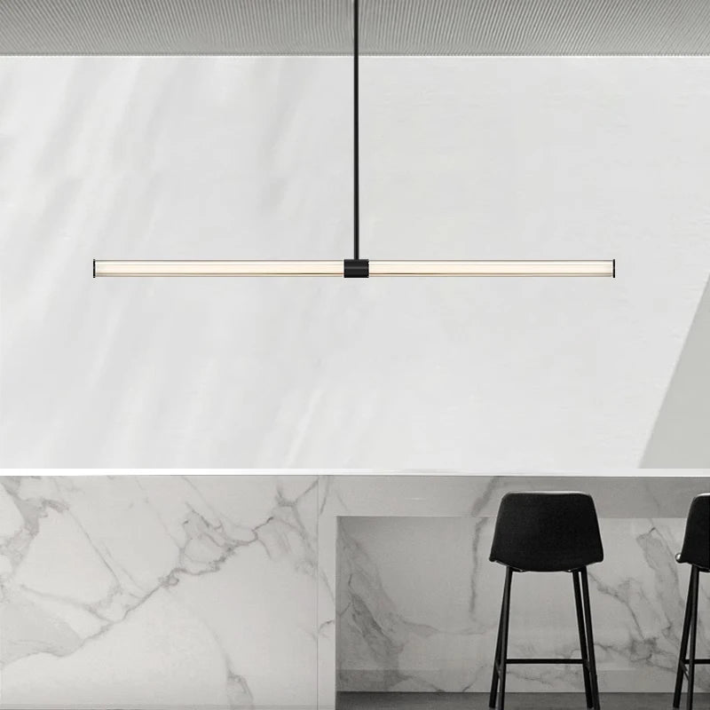 Modern glass ceiling light for minimalist bar and restaurant - vue 3 sur 9