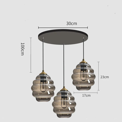 Modern stained glass pendant light for interior decoration - vue 25 sur 24