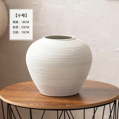 Jingdezhen-Minimalist Countertop Combination Set, Creative Japanese Dried Flowers, Hydroponic Vase, Home Ornament, Solid Color - vue 7 sur 8
