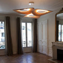Modern minimalist Danish design wooden chandelier
