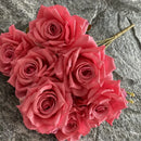 Artificial silk rose for decoration and wedding photography