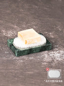 organized marble bathroom accessory set