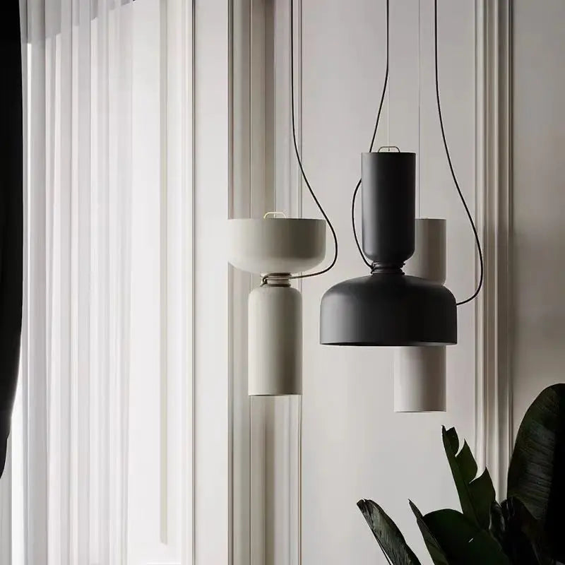 Modern metal chandelier with adjustable wire